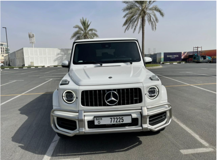 Mercedes-G63-AMG white rent in dubai