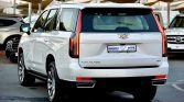 Rent Cadillac Escalade White in Dubai Back