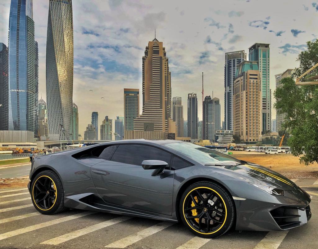 Rent Lamborghini Huracan Dubai Gray