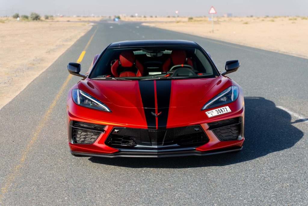 Rent Chevrolet Corvette in Dubai – Red